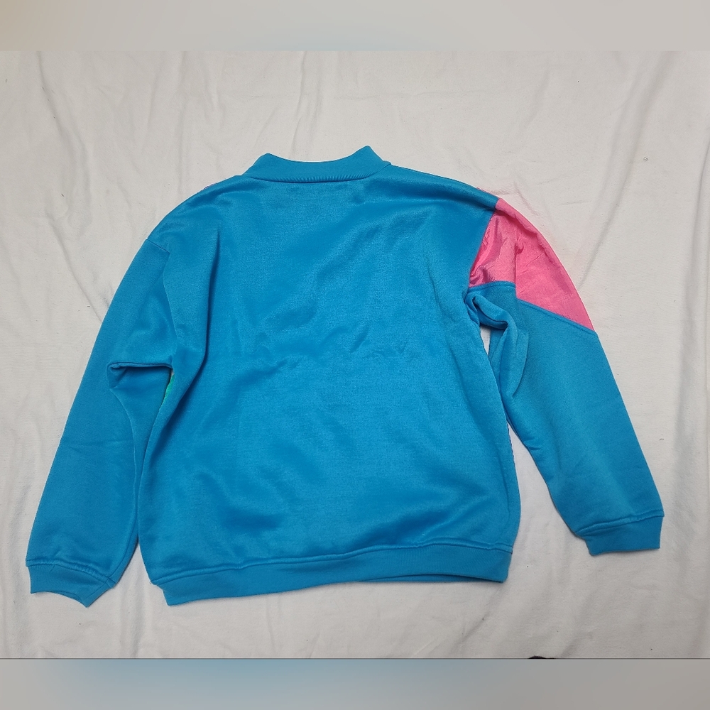 80's 90's Colorblock Geometric Sweatshirt - Picture 2 of 7